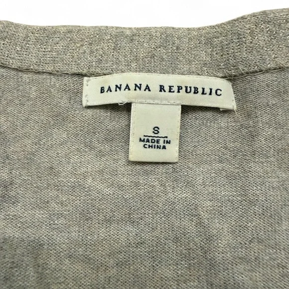 Banana Republic Grey Cotton Knot Front Cardigan | Size S | Preppy Workwear - Picture 2 of 8